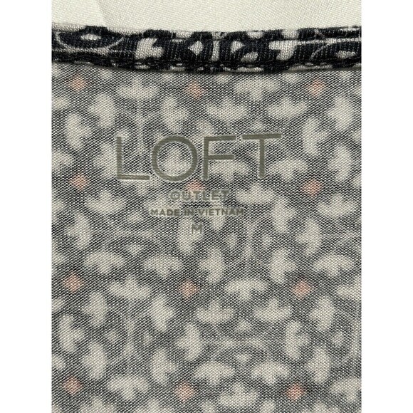 LOFT Grey Sleeveless Wrap Tank Top Medium - Picture 6 of 7